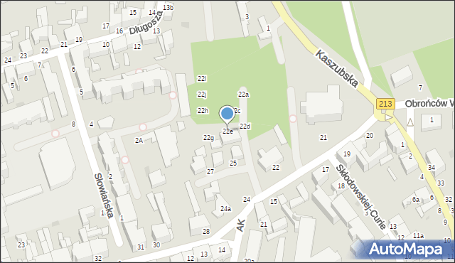 Słupsk, Armii Krajowej, 22e, mapa Słupska