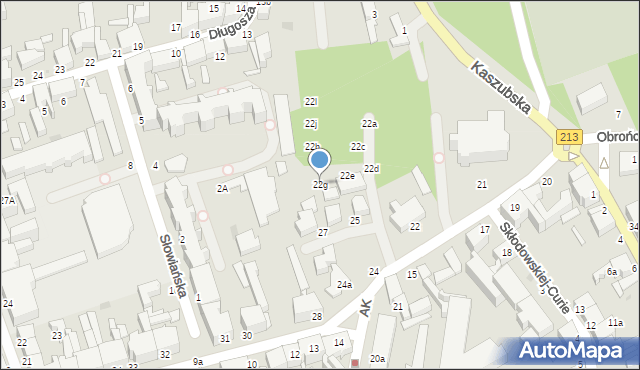 Słupsk, Armii Krajowej, 22g, mapa Słupska