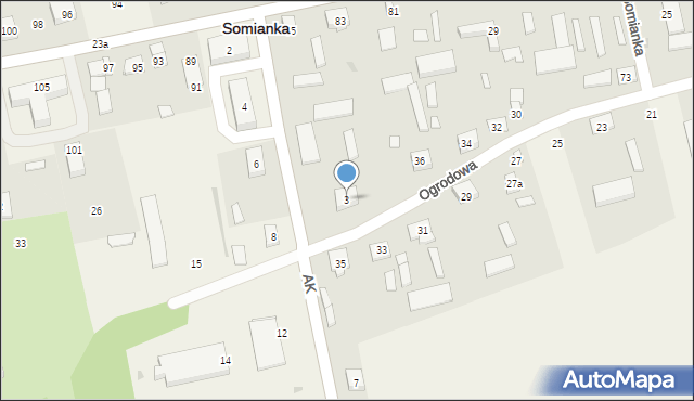 Somianka, Armii Krajowej, 3, mapa Somianka