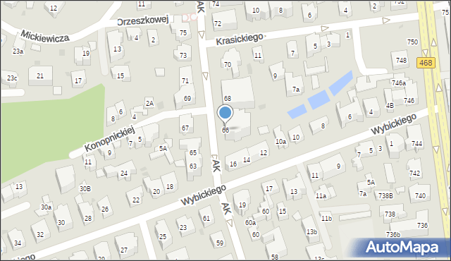 Sopot, Armii Krajowej, 66, mapa Sopotu