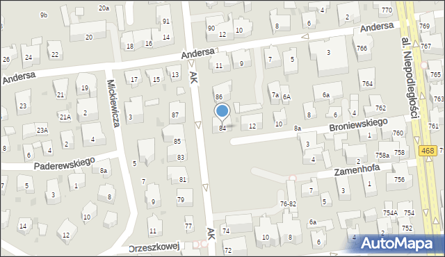 Sopot, Armii Krajowej, 84, mapa Sopotu