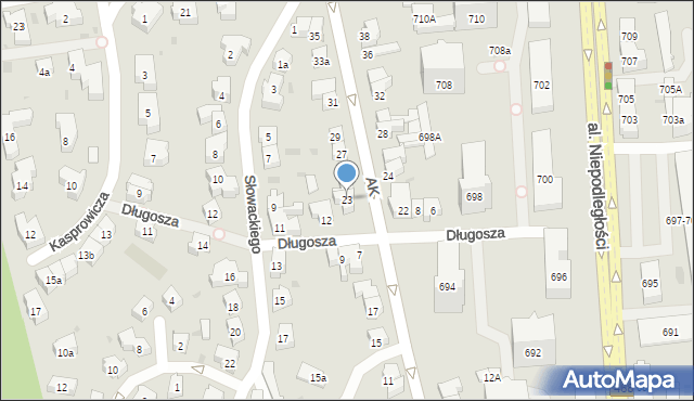 Sopot, Armii Krajowej, 23, mapa Sopotu