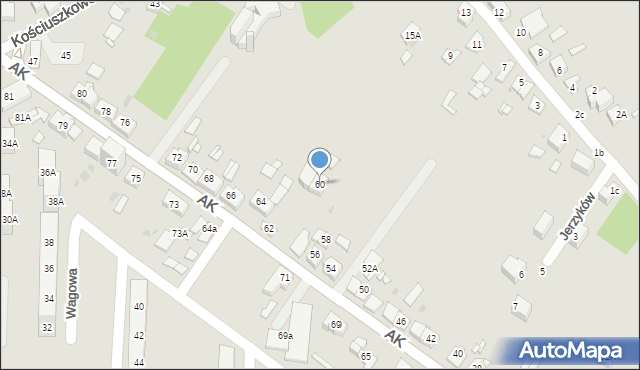 Sosnowiec, Armii Krajowej, 60, mapa Sosnowca