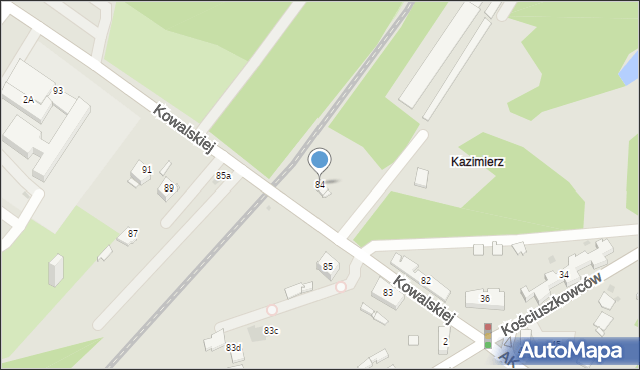 Sosnowiec, Armii Krajowej, 84, mapa Sosnowca