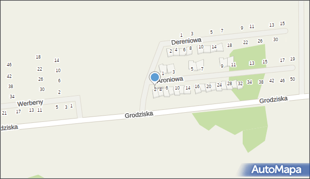 Stara Wieś, Aroniowa, 2, mapa Stara Wieś