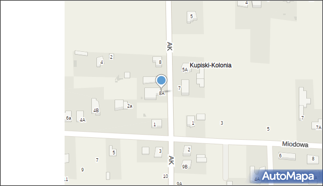 Stare Kupiski, Armii Krajowej, 8A, mapa Stare Kupiski