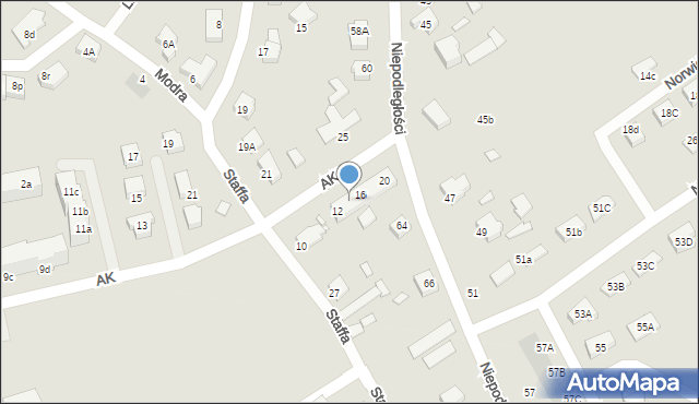 Stargard, Armii Krajowej, 14, mapa Stargard