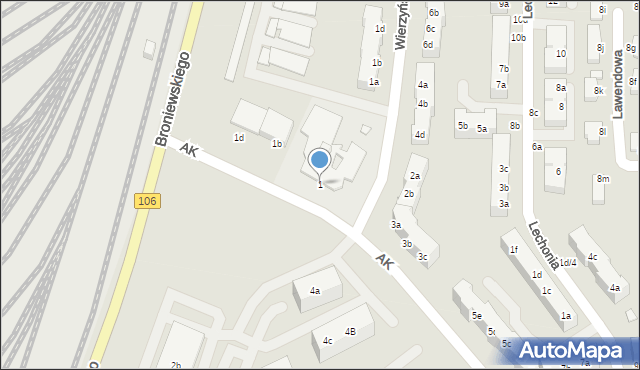 Stargard, Armii Krajowej, 1a, mapa Stargard