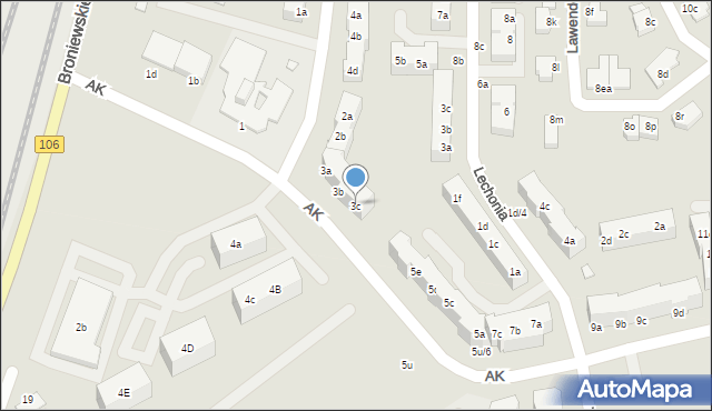 Stargard, Armii Krajowej, 3c, mapa Stargard