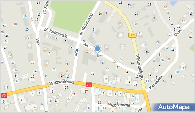 Stoczek Łukowski, Armii Krajowej, 6, mapa Stoczek Łukowski