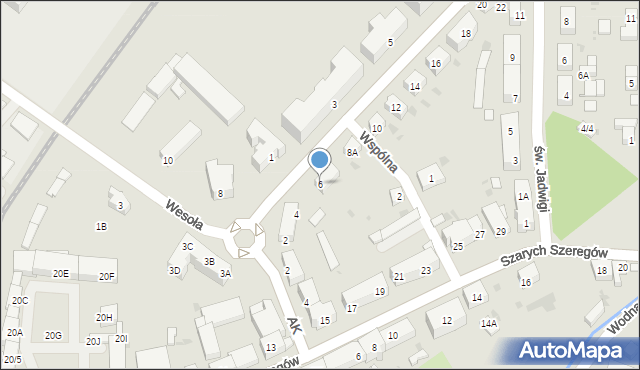 Strzegom, Armii Krajowej, 6, mapa Strzegom