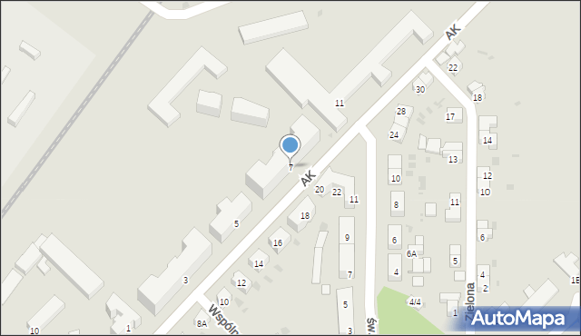 Strzegom, Armii Krajowej, 7, mapa Strzegom