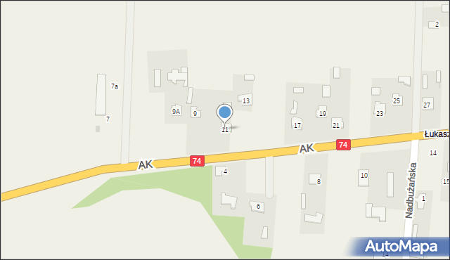 Strzyżów, Armii Krajowej, 11, mapa Strzyżów