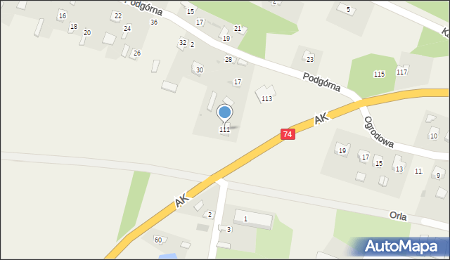 Strzyżów, Armii Krajowej, 111, mapa Strzyżów