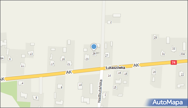 Strzyżów, Armii Krajowej, 25, mapa Strzyżów