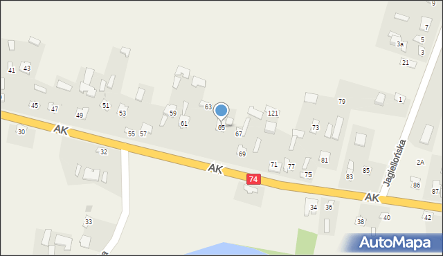 Strzyżów, Armii Krajowej, 65, mapa Strzyżów