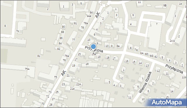 Sulechów, Armii Krajowej, 15a, mapa Sulechów