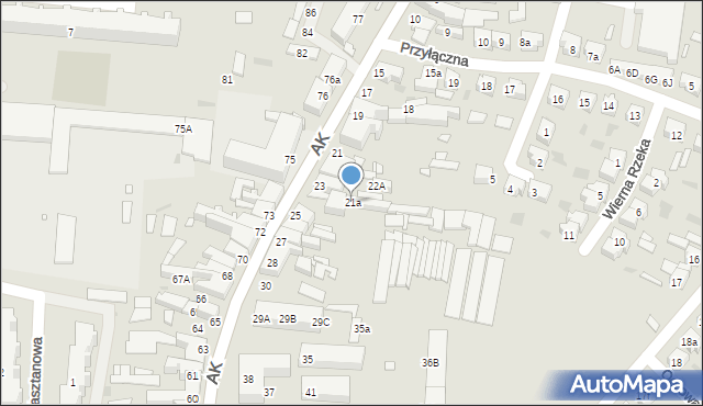 Sulechów, Armii Krajowej, 21a, mapa Sulechów