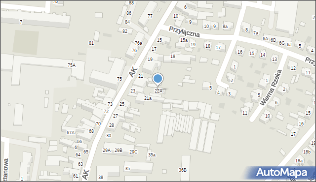 Sulechów, Armii Krajowej, 22A, mapa Sulechów