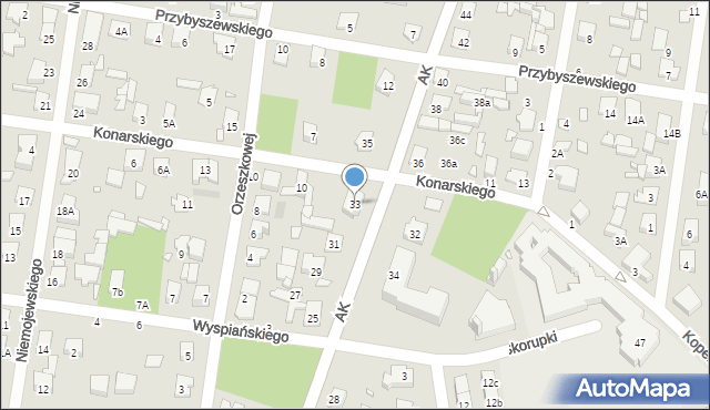 Sulejówek, Armii Krajowej, 33, mapa Sulejówek