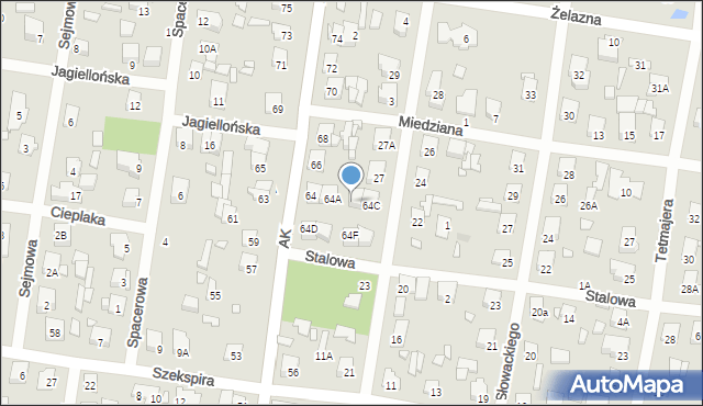 Sulejówek, Armii Krajowej, 64B, mapa Sulejówek