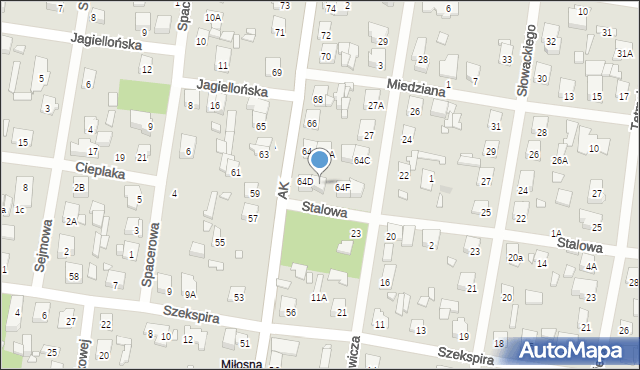 Sulejówek, Armii Krajowej, 64E, mapa Sulejówek