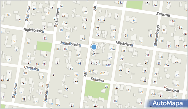 Sulejówek, Armii Krajowej, 66, mapa Sulejówek