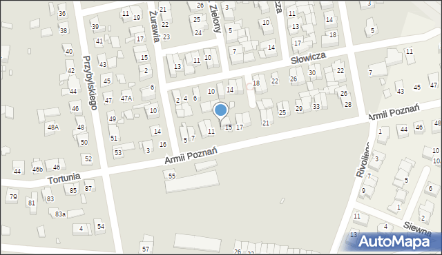 Swarzędz, Armii Poznań, 13, mapa Swarzędz