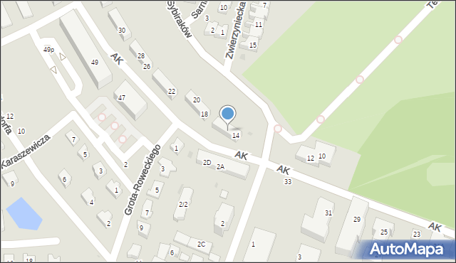 Świdnica, Armii Krajowej, 16, mapa Świdnicy