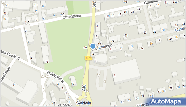 Świdwin, Armii Krajowej, 2, mapa Świdwin