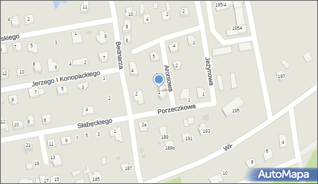 Świecie, Aroniowa, 1, mapa Świecie