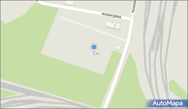 Świnoujście, Artyleryjska, 1, mapa Świnoujście