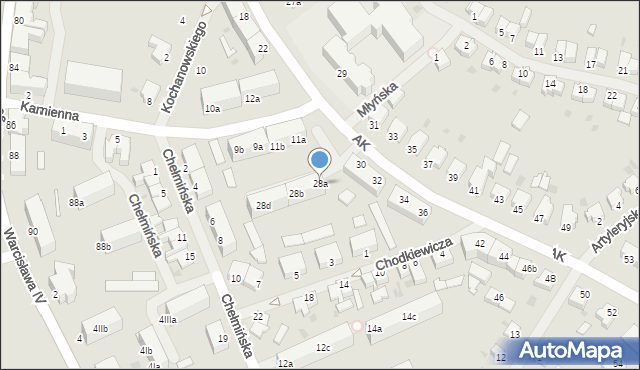 Szczecinek, Armii Krajowej, 28a, mapa Szczecinek