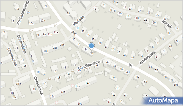 Szczecinek, Armii Krajowej, 36, mapa Szczecinek