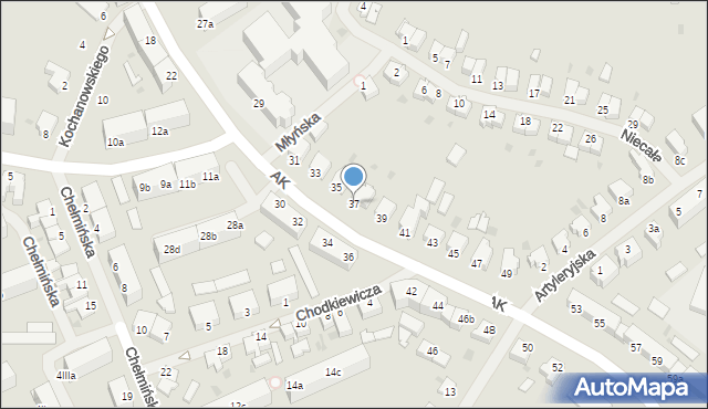 Szczecinek, Armii Krajowej, 37, mapa Szczecinek