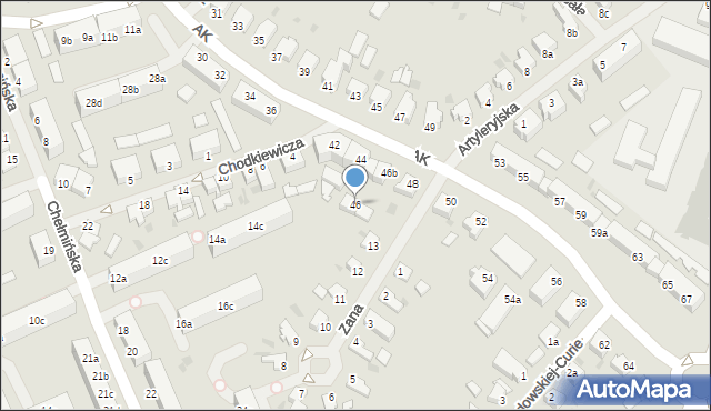 Szczecinek, Armii Krajowej, 46, mapa Szczecinek