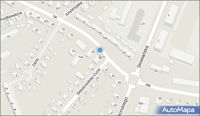 Szczecinek, Armii Krajowej, 58, mapa Szczecinek