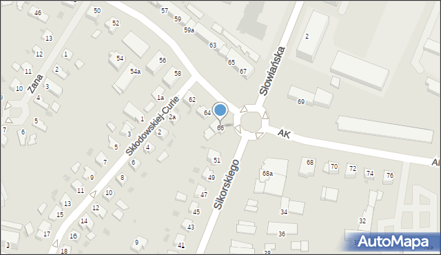 Szczecinek, Armii Krajowej, 66, mapa Szczecinek