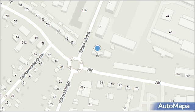 Szczecinek, Armii Krajowej, 69, mapa Szczecinek