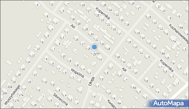 Szczytno, Armii Krajowej, 13, mapa Szczytno