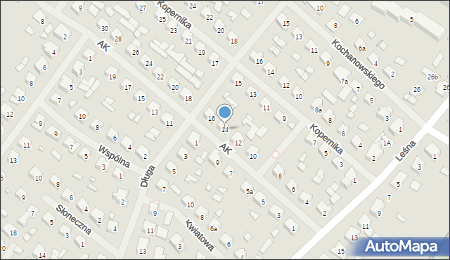 Szczytno, Armii Krajowej, 14, mapa Szczytno