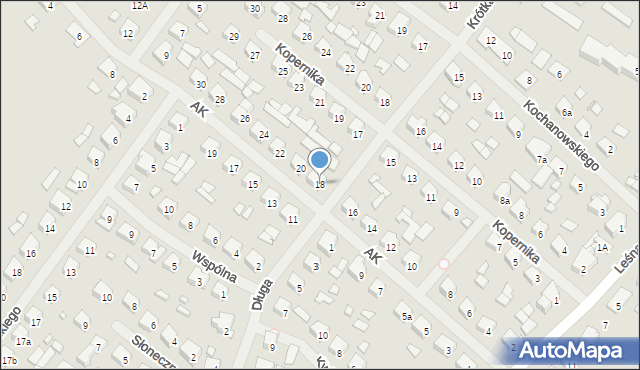 Szczytno, Armii Krajowej, 18, mapa Szczytno