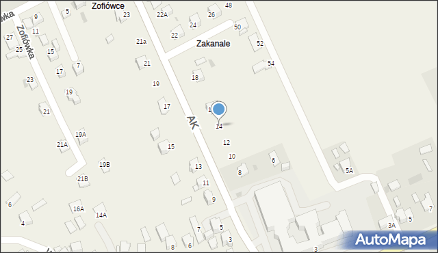 Szewna, Armii Krajowej, 14, mapa Szewna