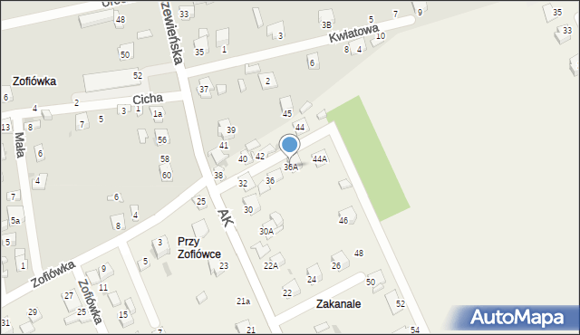 Szewna, Armii Krajowej, 36A, mapa Szewna