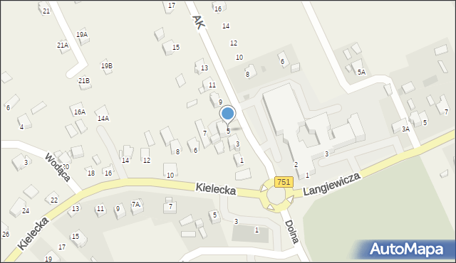 Szewna, Armii Krajowej, 5, mapa Szewna