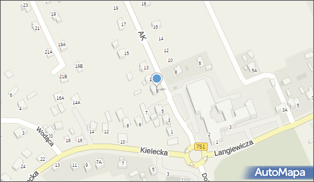 Szewna, Armii Krajowej, 9, mapa Szewna