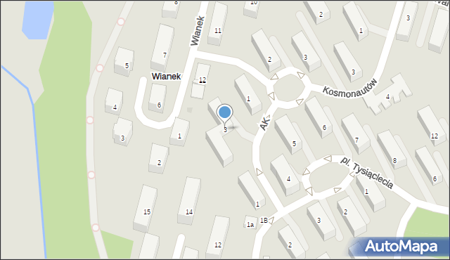 Tarnobrzeg, Armii Krajowej, 3, mapa Tarnobrzegu