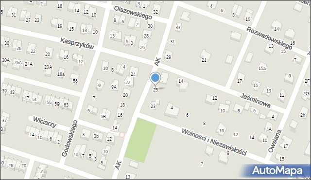 Tarnów, Armii Krajowej, 25, mapa Tarnów