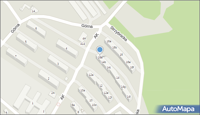 Tarnowskie Góry, Armii Krajowej, 14a, mapa Tarnowskie Góry