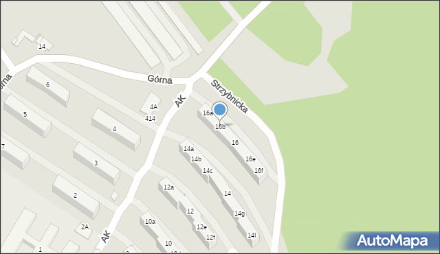 Tarnowskie Góry, Armii Krajowej, 16b, mapa Tarnowskie Góry